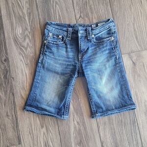 Miss Me Blue Denim Boyfriend Shorts
